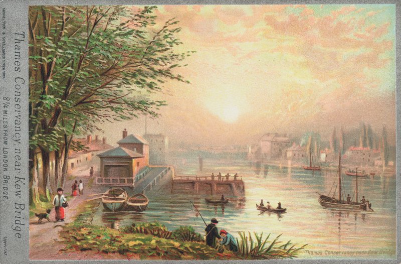 Thames Conservancy nära Kew Bridge av English School
