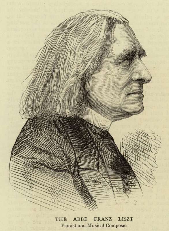Abboten Franz Liszt (gravyr) av English School