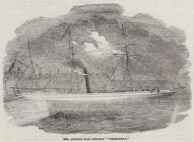 The African Mail Steamer "Forerunner" (gravyr) av English School