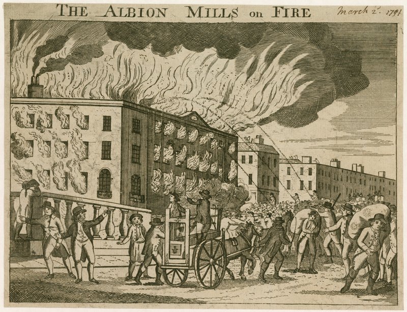 Albion Mills i brand av English School