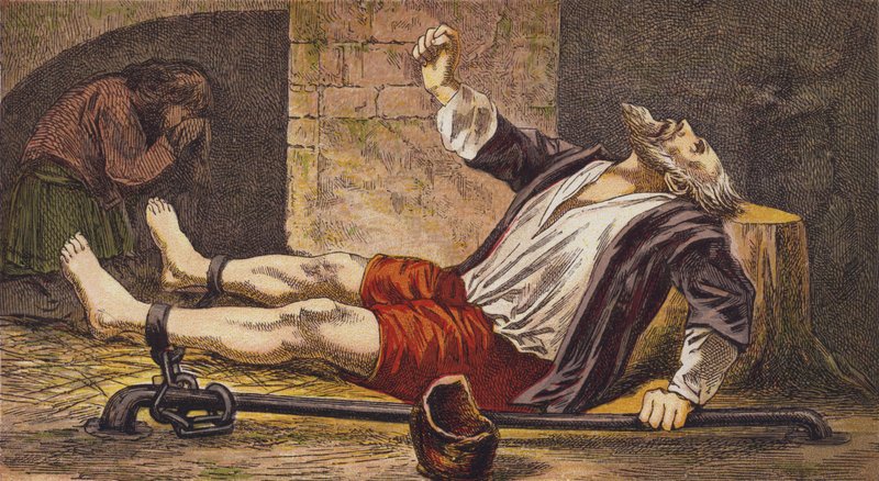The Babes In The Wood (färg litho) av English School
