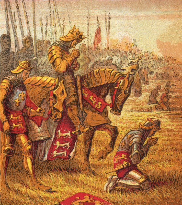 Slaget vid Agincourt av English School