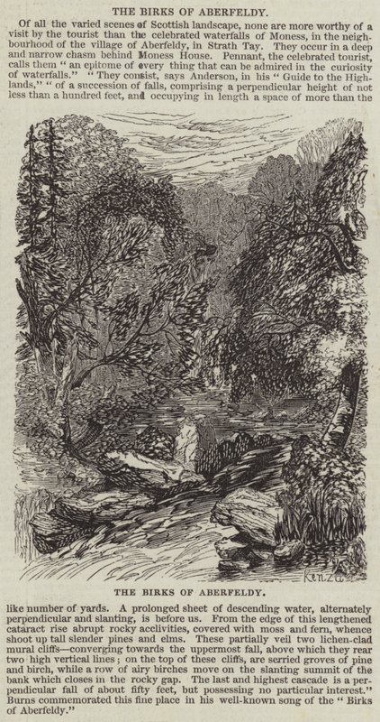 The Birks of Aberfeldy (gravyr) av English School