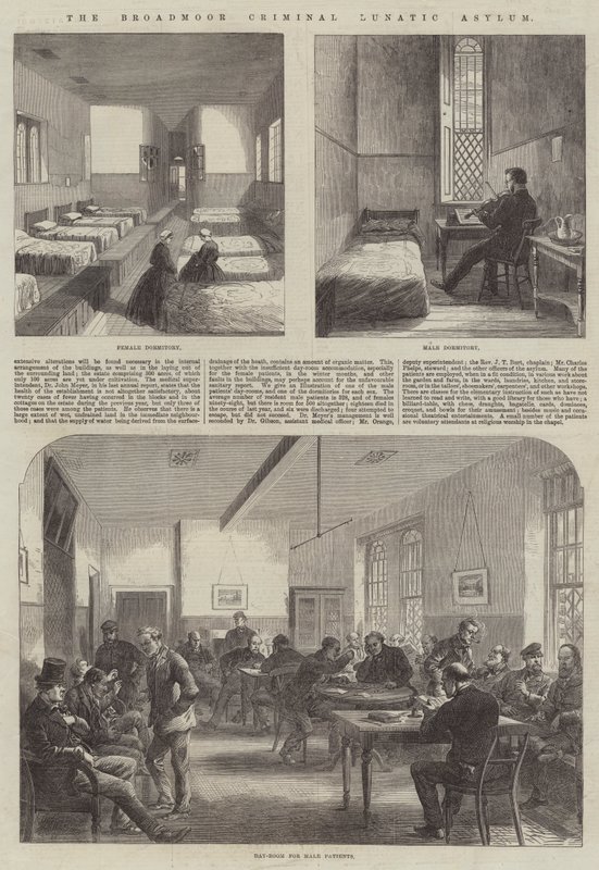 The Broadmoor Criminal Lunatic Asylum (gravyr) av English School