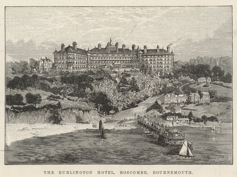 The Burlington Hotel, Boscombe, Bournemouth (gravyr) av English School