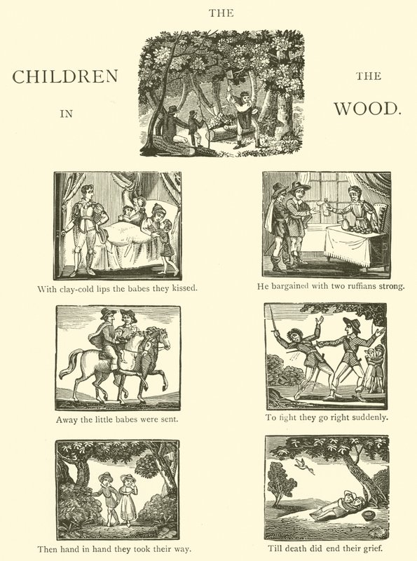 The Children In The Wood (träsnitt) av English School