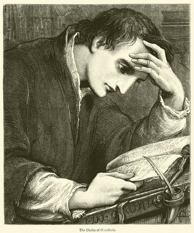 The Clerke of Oxenforde (gravyr) av English School