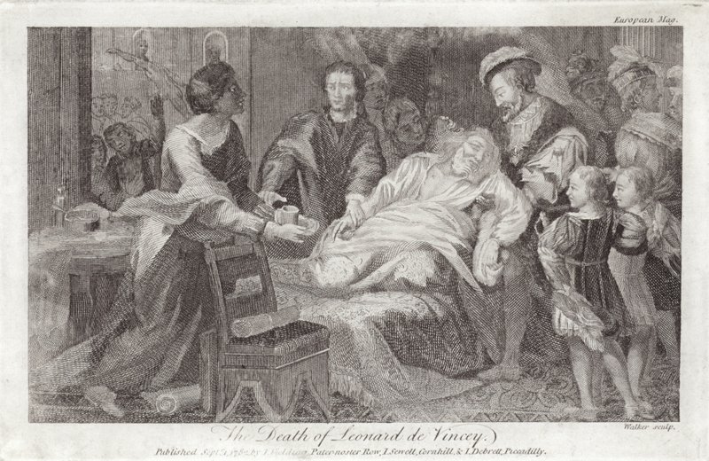 Leonardo da Vincis död av English School