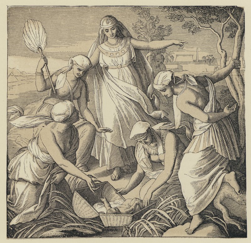Fyndet av Moses (gravyr) av English School