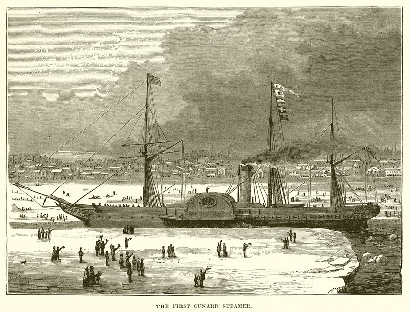 Den första Cunard Steamer av English School