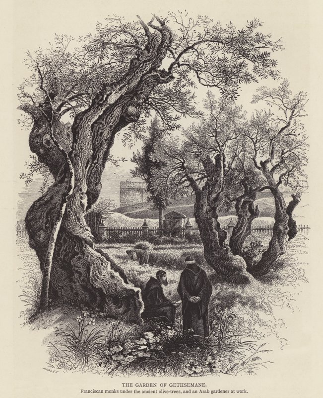 Getsemane trädgård (gravyr) av English School