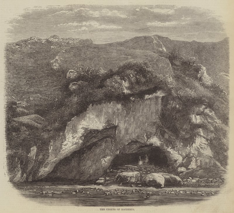 Bagneres grotta (gravyr) av English School