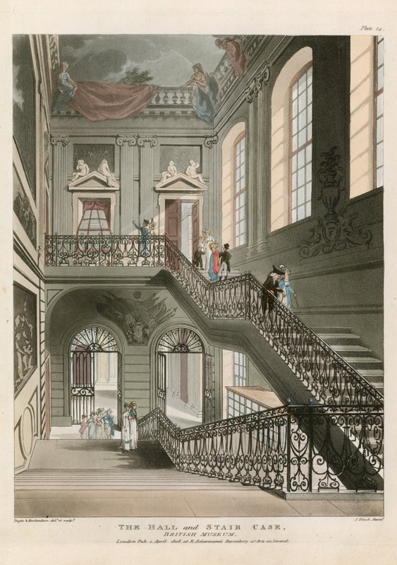 The Hall and Stair Case, British Museum av English School