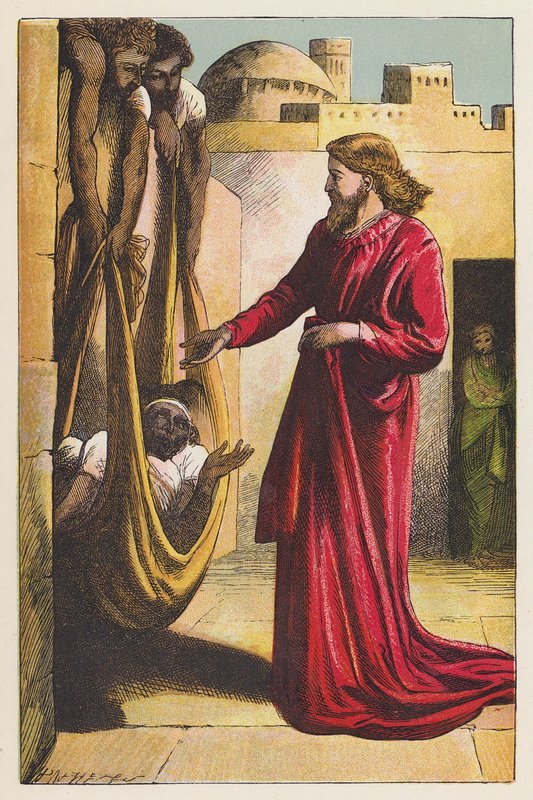 The Healer (färglitografi) av English School