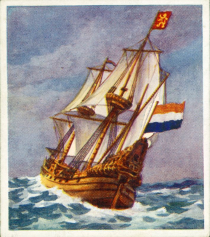 "Heemskerk" (färglitografi) av English School