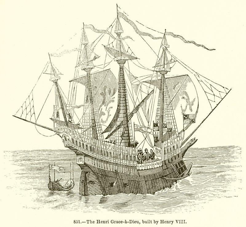 Henri Grace-a-Dieu, byggd av Henry VIII av English School