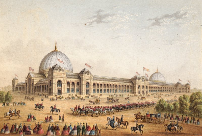 Den internationella utställningsbyggnaden 1862 av English School
