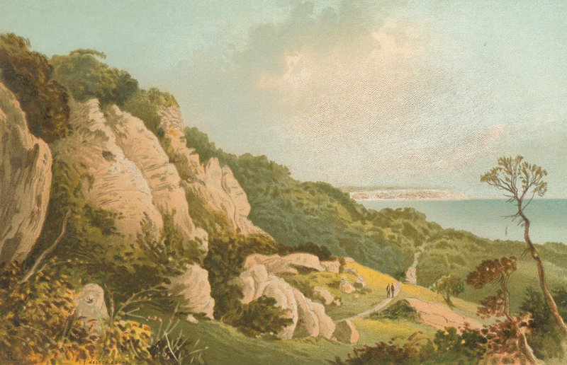 Jordfallet nära Ventnor--Isle of Wight av English School