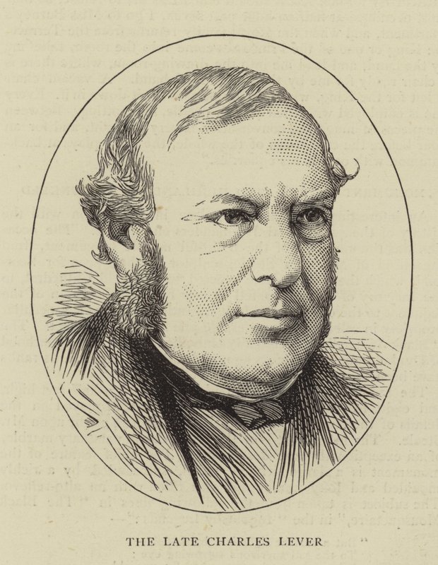 The Late Charles Lever (gravyr) av English School