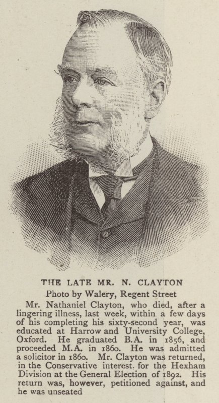 The Late Mr N Clayton (gravyr) av English School