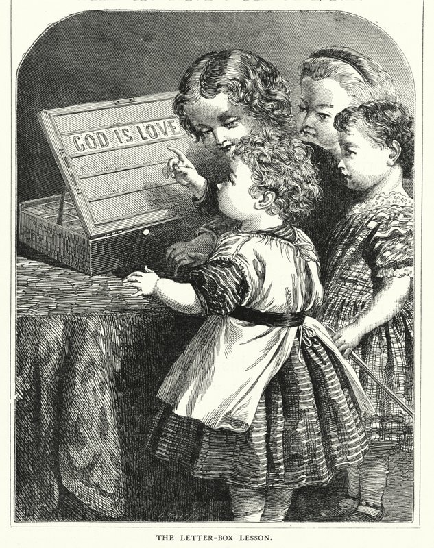 Brevlådan lektion (gravyr) av English School