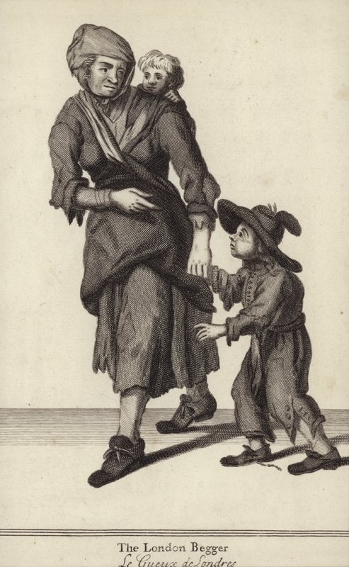 The London Beggar (gravyr) av English School