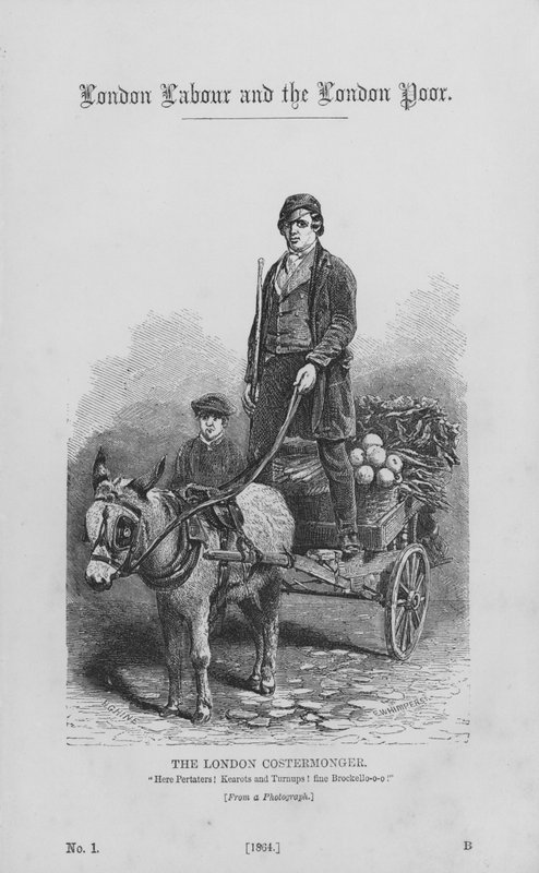 The London Costermonger (gravyr) av English School