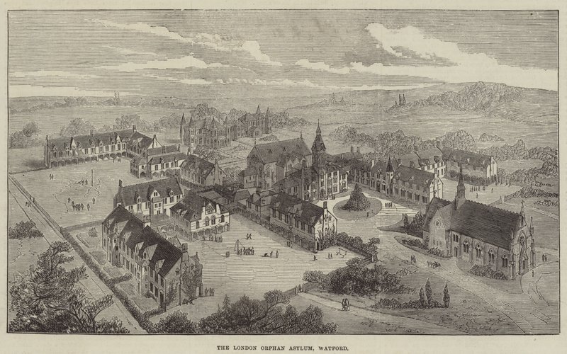 London Orphan Asylum, Watford (gravyr) av English School