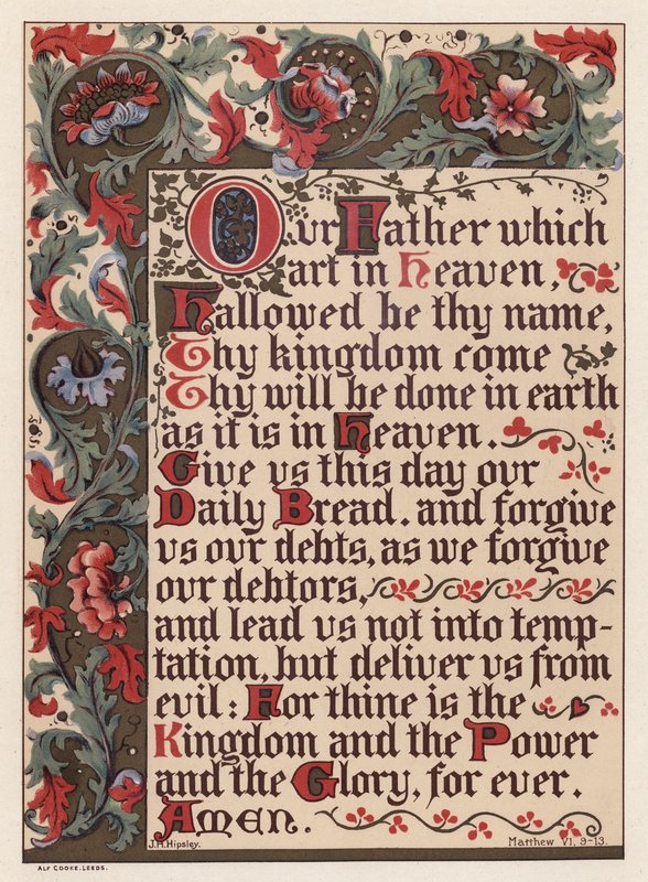 Herrens bön (chromolitho) av English School