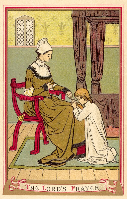 Herrens bön (färg litho) av English School