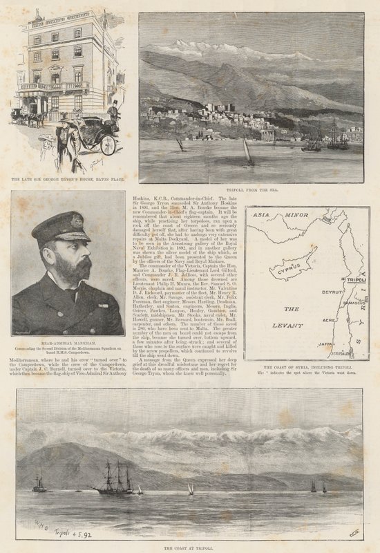 The Loss of HMS Victoria (gravyr) av English School