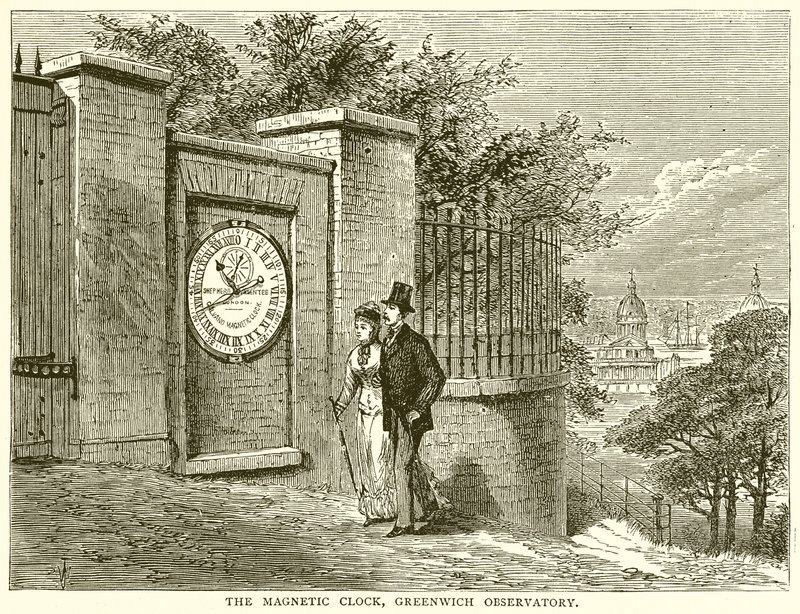 Den magnetiska klockan, Greenwich Observatory av English School