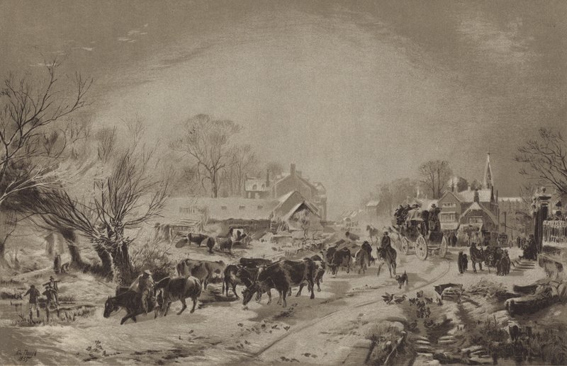The Mail Coach (kromolit) av English School