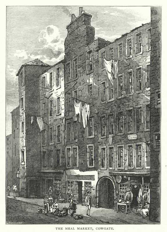 Måltidsmarknaden, Cowgate (gravyr) av English School