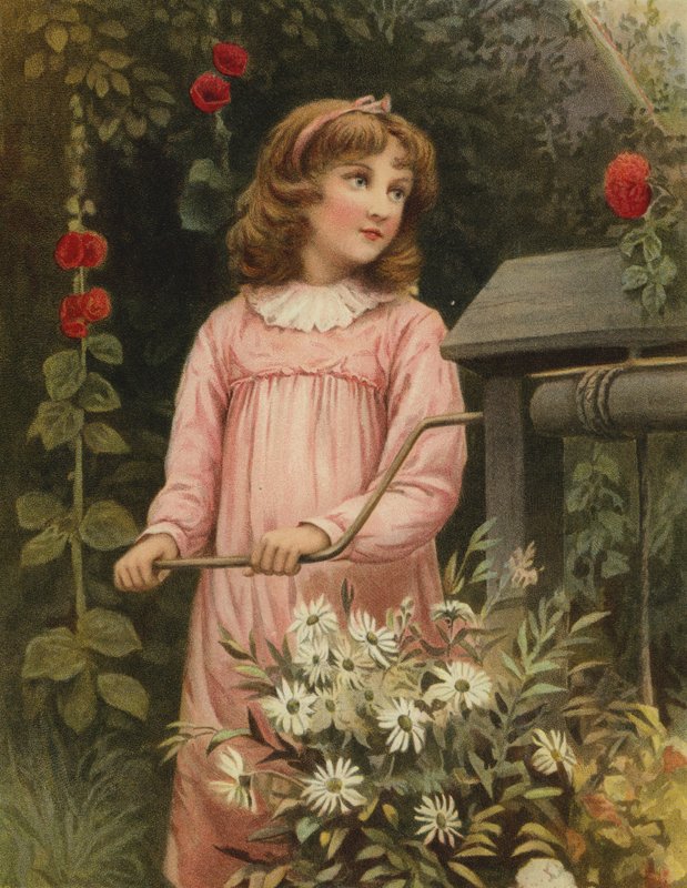 Den gamla brunnen (chromolitho) av English School