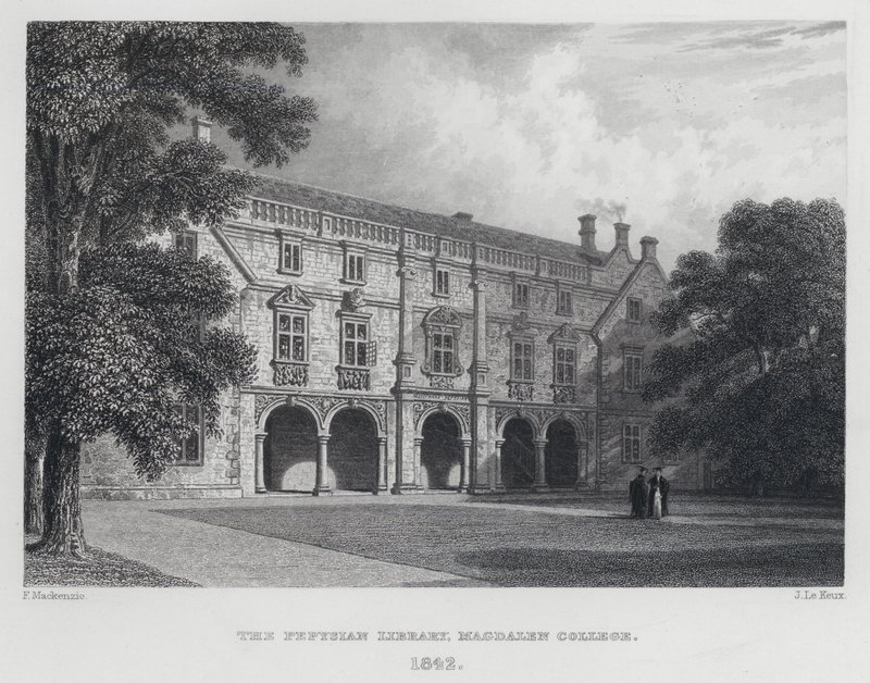 Pepysian Library, Magdalen College, 1842 av English School