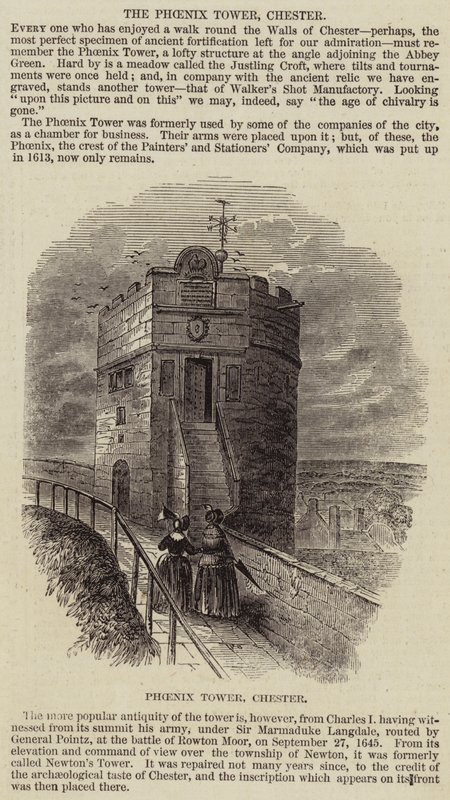 Phoenix Tower, Chester (gravyr) av English School