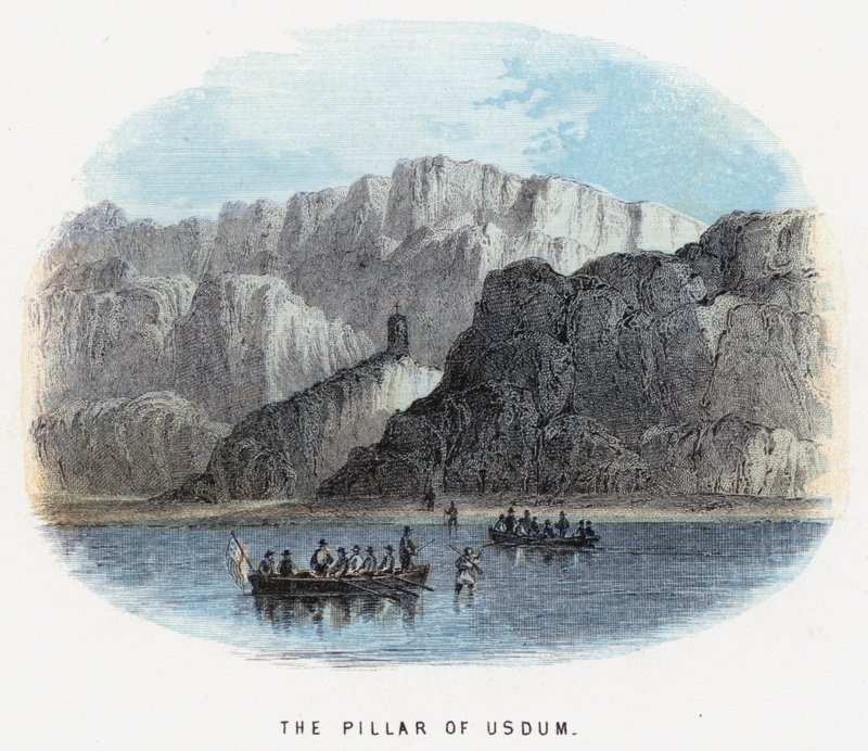 The Pillar of Usdum (färgad gravyr) av English School