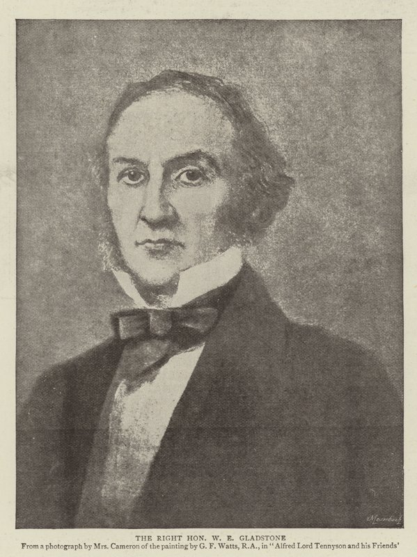 The Right Honourable W E Gladstone (litho) av English School