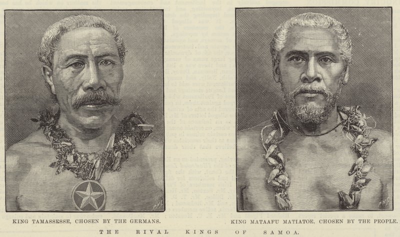 The Rival Kings of Samoa (gravyr) av English School