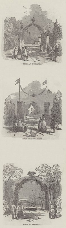 The Royal Progress to Balmoral (gravyr) av English School