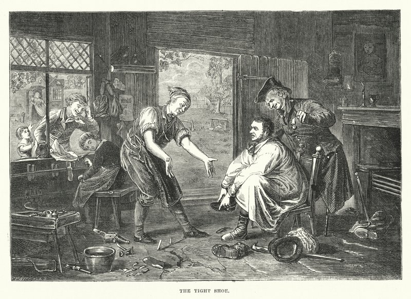 Den tajta skon (gravyr) av English School