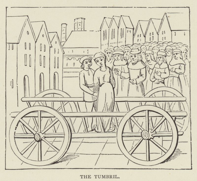 The Tumbril (gravyr) av English School