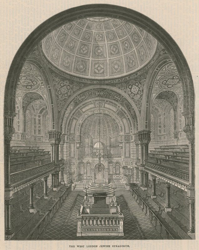 Den judiska synagogan i västra London av English School