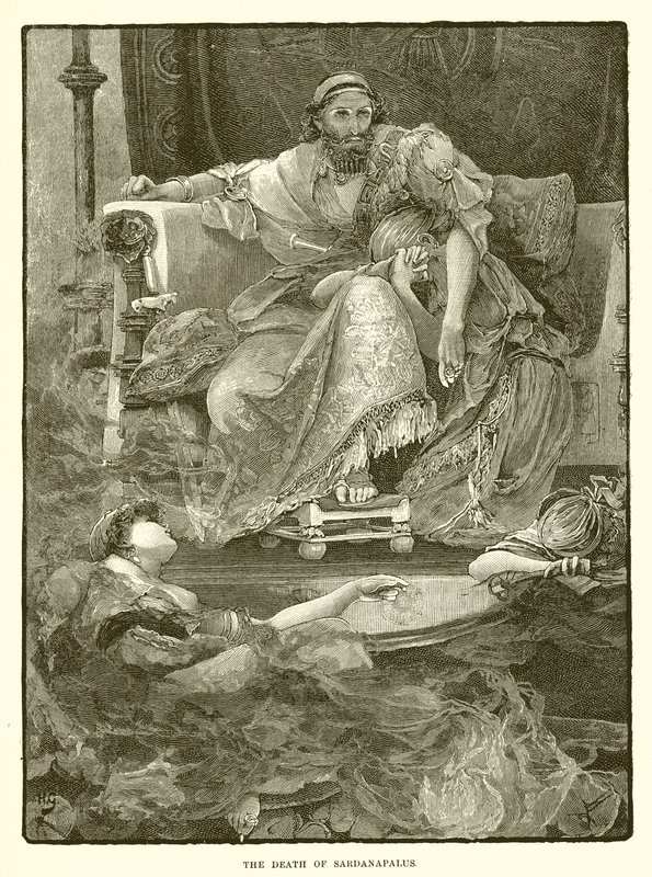 Sardanapalus död av English School
