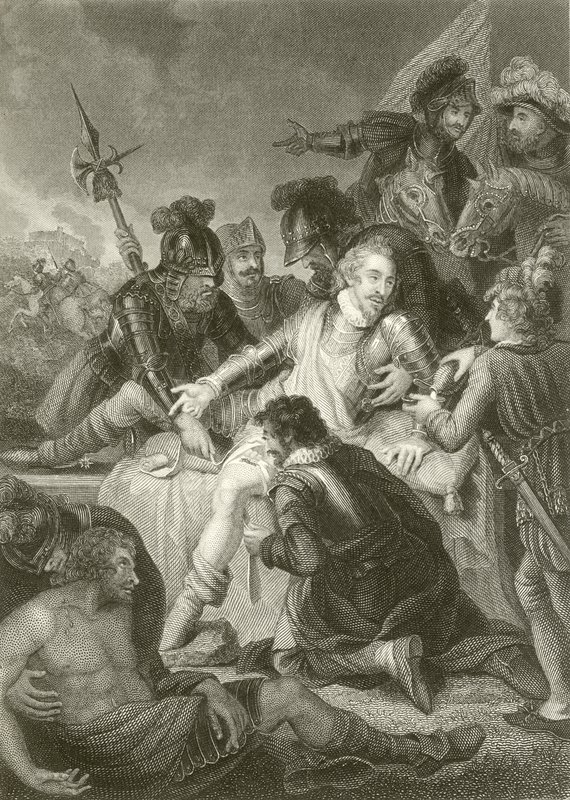 Sir Philip Sidneys död av English School