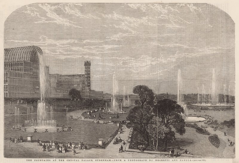 Fontänerna vid Crystal Palace av English School