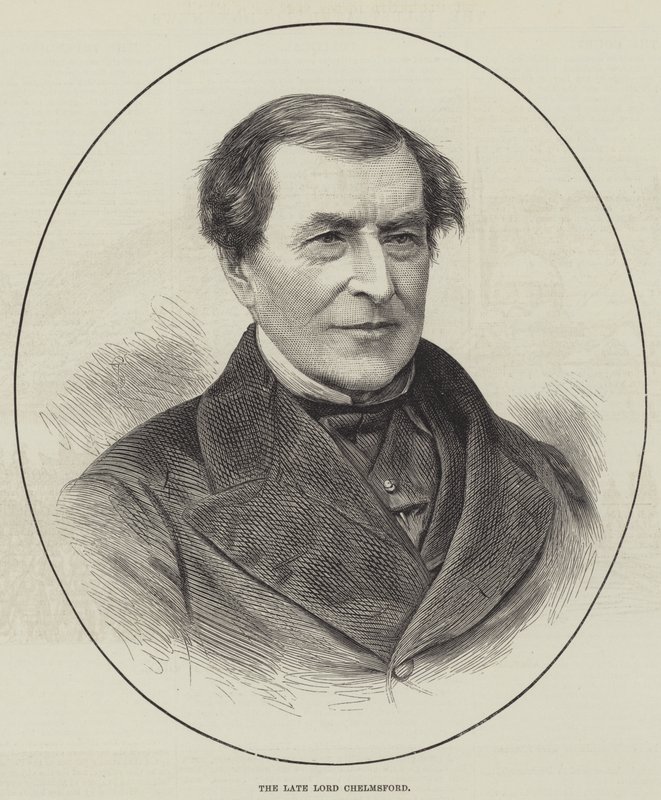 Den framlidne Lord Chelmsford (gravyr) av English School