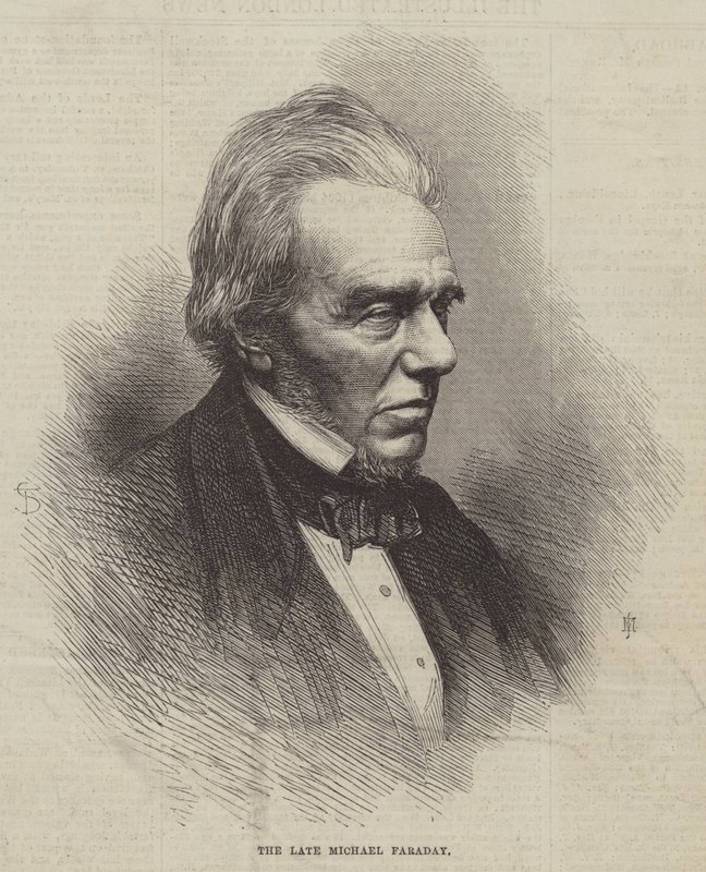 Den bortgångne Michael Faraday (gravyr) av English School