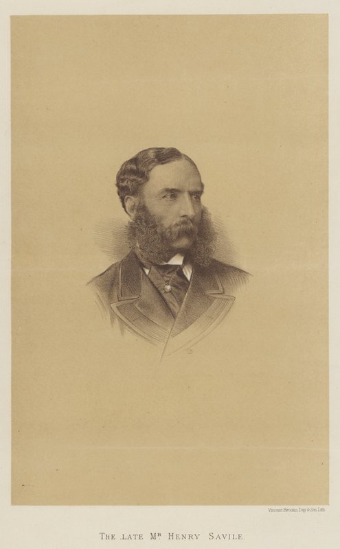 Den bortgångne Mr Henry Savile (litho) av English School